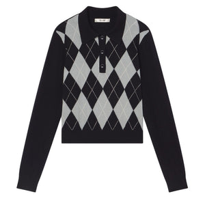Frame Classic Multicolor The Argyle Polo Sweater Size S / P