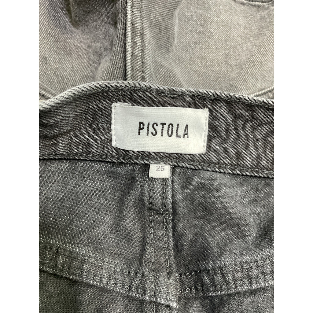 Pistola Saige Black Cotton High Rise Cut Off Short Size 25