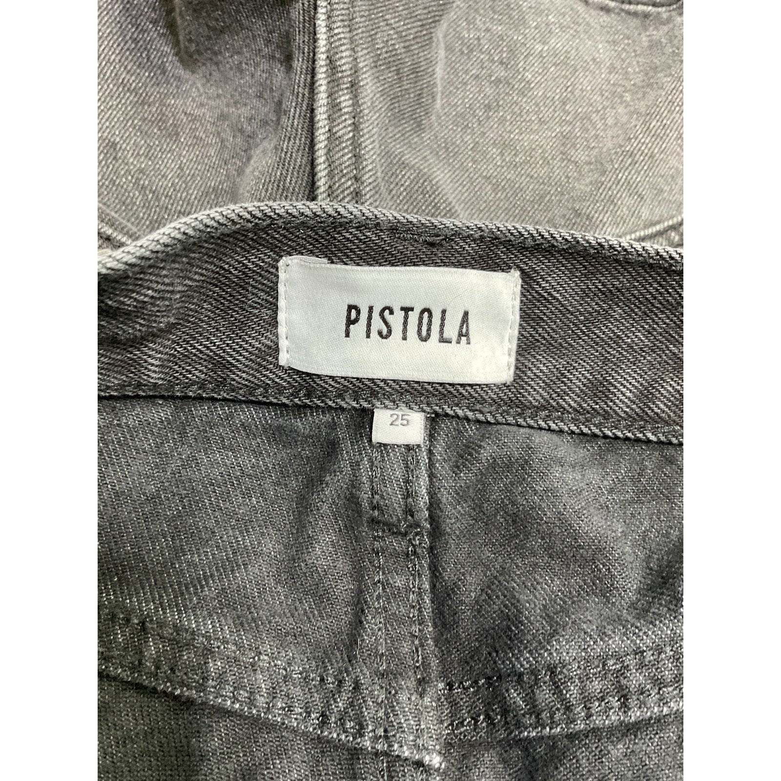 Pistola Saige Black Cotton High Rise Cut Off Short Size 25