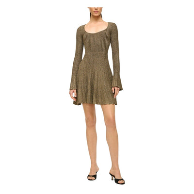 Staud Metallic Gold Raquel Dress Size S
