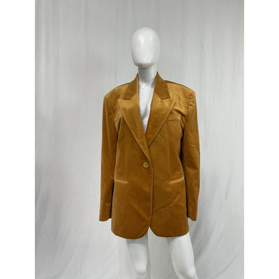 Acne Studios Yellow Polyester Single Button Blazer Size 40