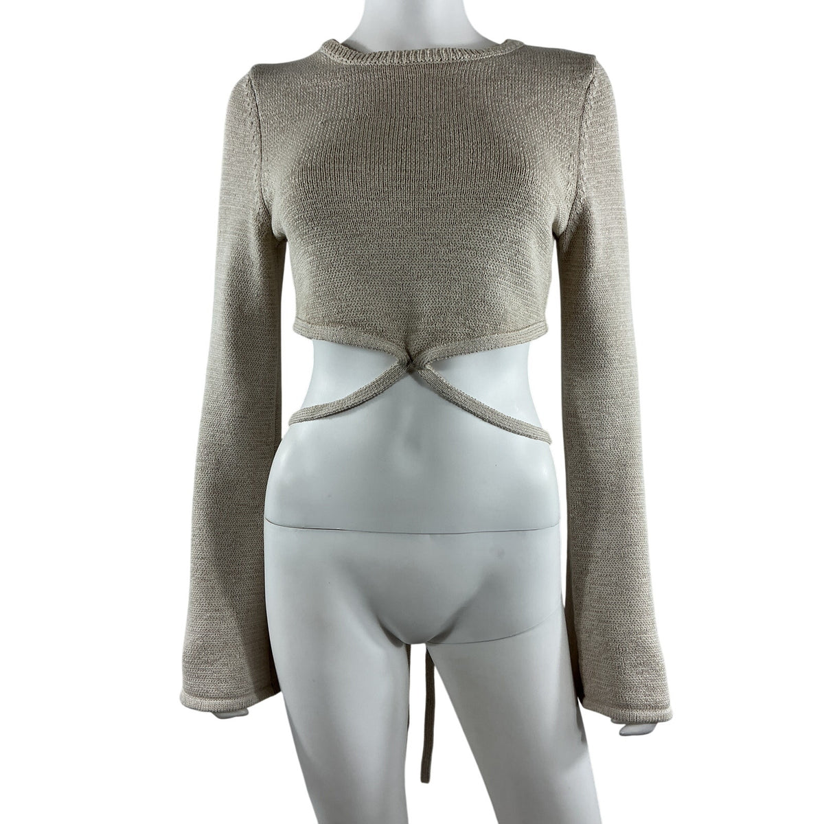 Cult Gaia Knit Cream Kenna Crop Top Size L