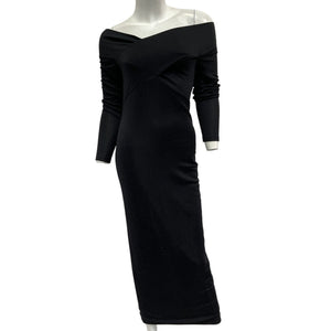 Allsaints Shimmering Black Delta Dress Size 8 NWT