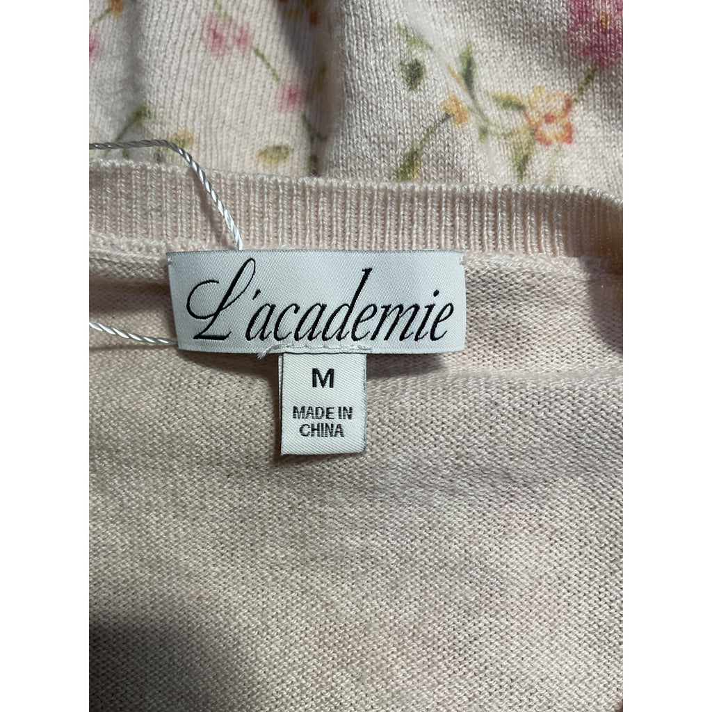 L'Academie 'Marianna' Beige Wool Lyndsey Knit Cardigan Size M