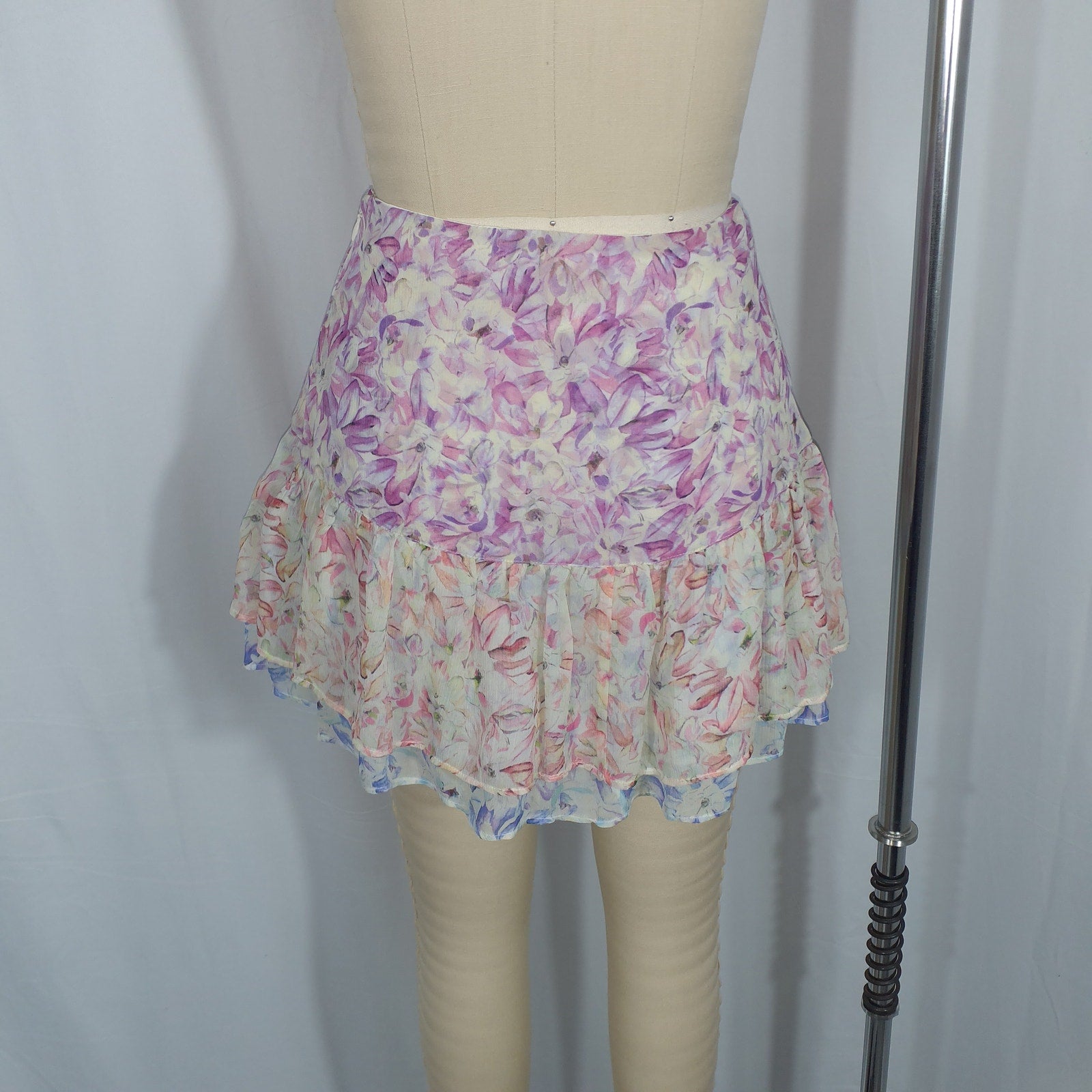 Loveshackfancy 'Rhodes' Pink Chiffon Skirt Size 4