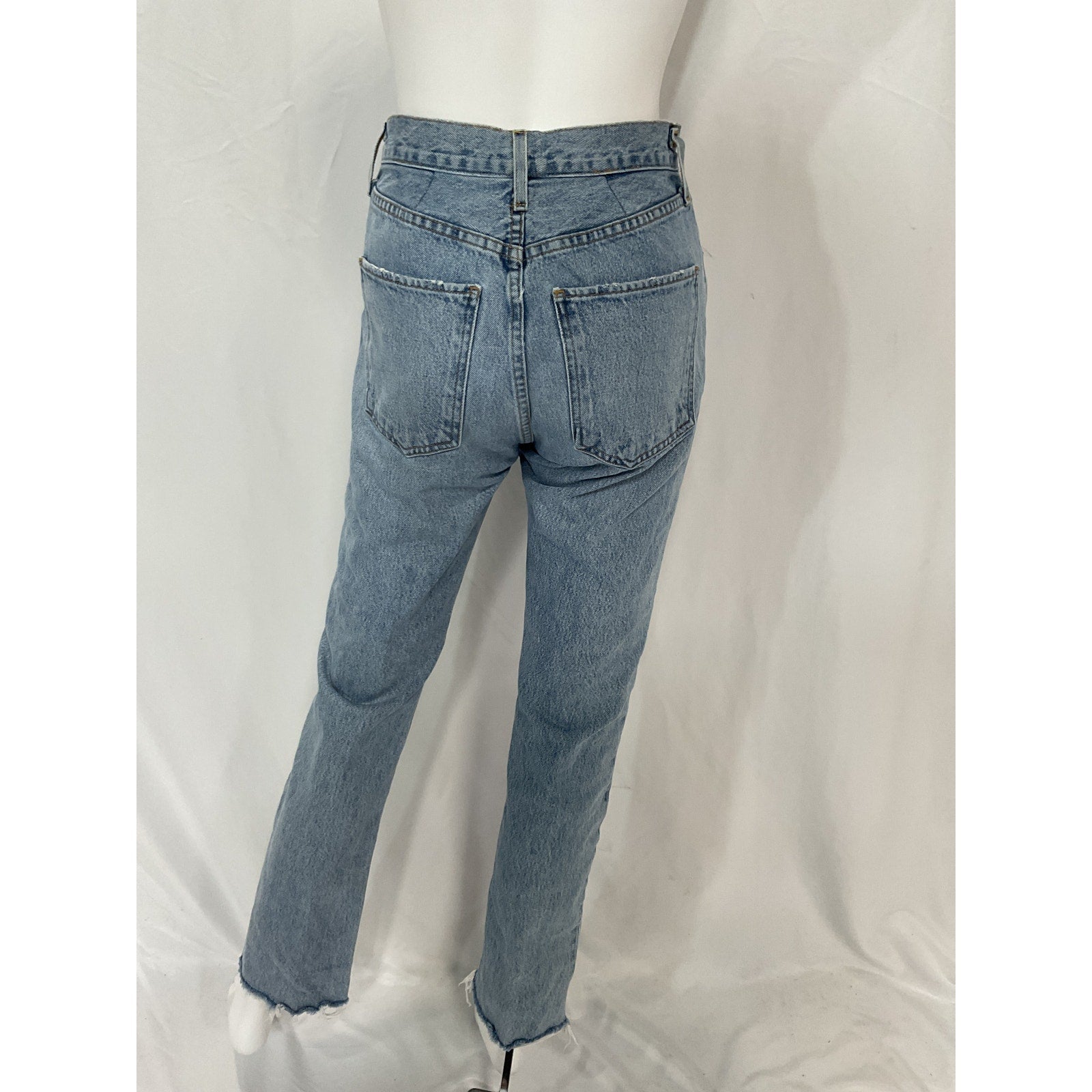 Agolde 'Cherie' Blue High Rise Straight Denim Jean Size 25