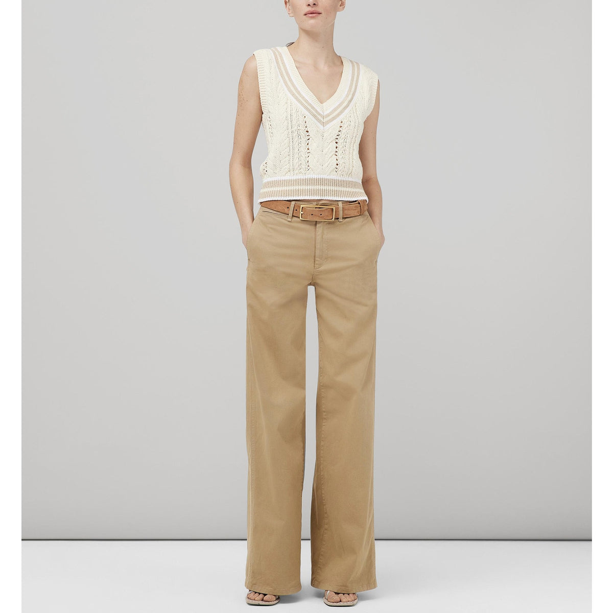 Rag & Bone 'Brandi' White Cotton Vest Size S