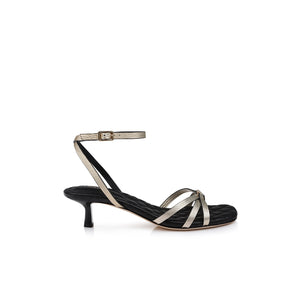 L'Agence Quilted Black Genette Sandal Size 8