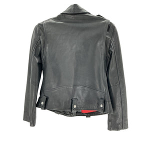 Allsaints 'Luna' Black Leather Biker Jacket Size XS
