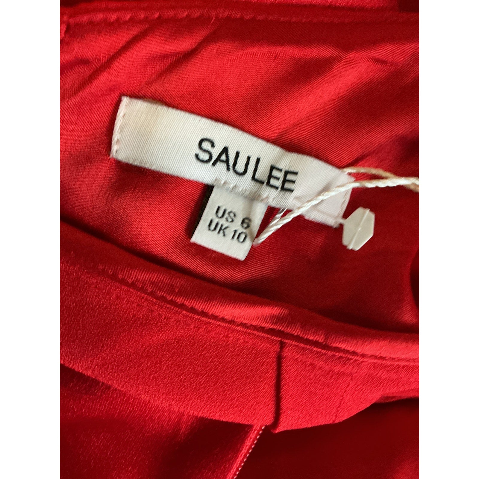 Sau Lee 'Hailey' Red Acetate Dress Size 6