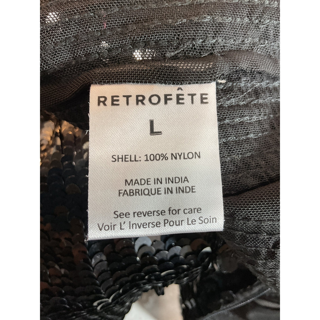 Retrofete 'Elsi Sequin' Black Gown Size L