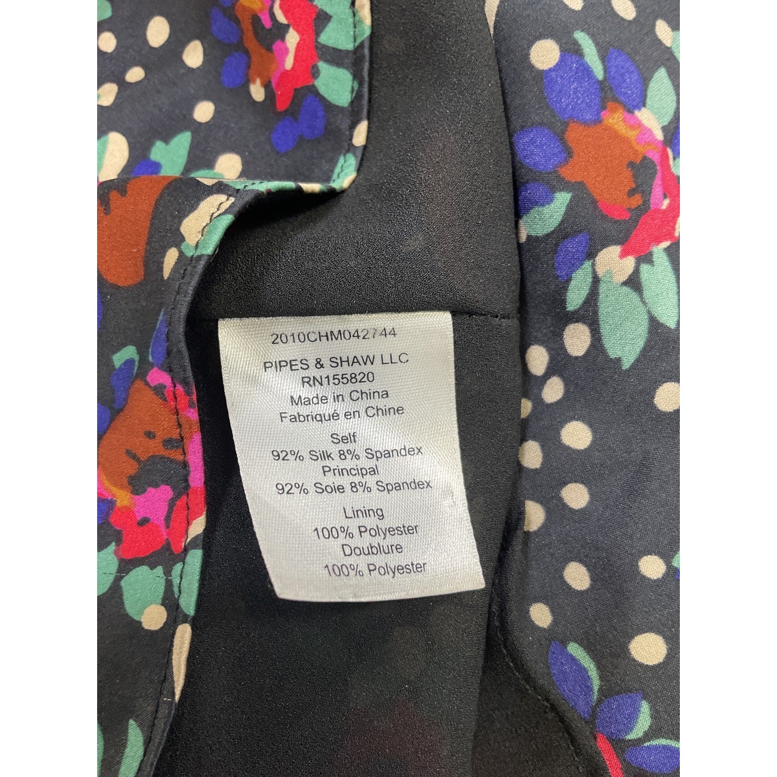 Veronica Beard 'Louella' Black Silk Floral Mini Dress Size 6