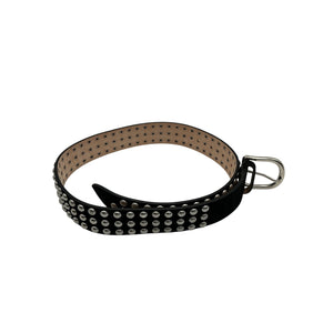 Isabel Marant Studded Black Suede Leather Ilo Belt Size 75cm