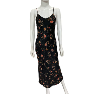 Allsaints Floral Black Bryony Tanana Slip Dress Size 2 NWT
