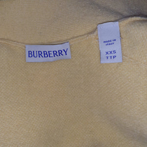 Burberry Classic Yellow B Shield Cardigan Size XXS