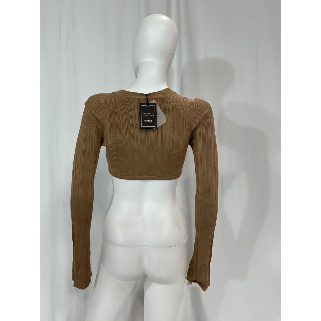 Michael Costello x Revolve 'Kadri' Brown Top Size S - NWT