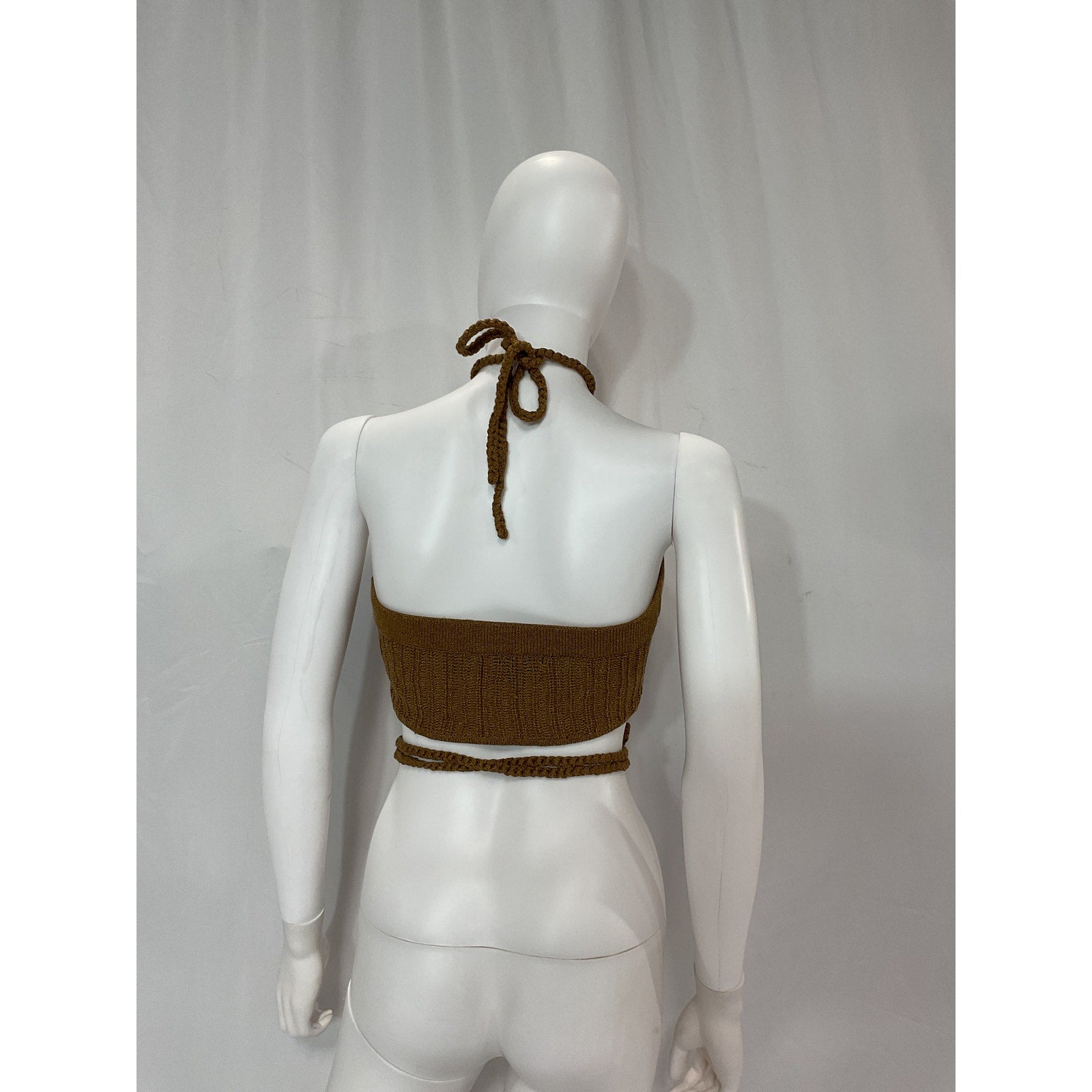 Michael Costello x Revolve 'Sylvan' Brown Hartner Neck Knit Top Size M