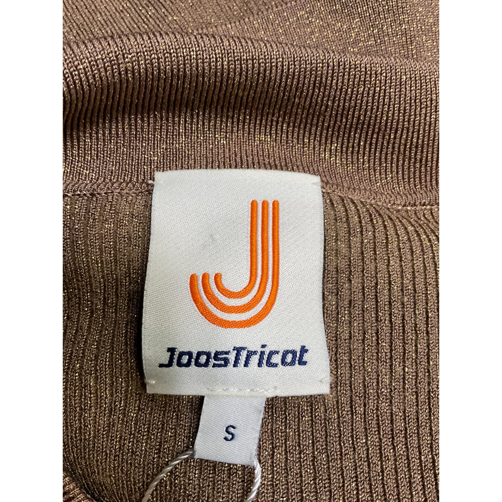 Joostricot Long Sleeve Brown Viscose Polo Sweater Size S