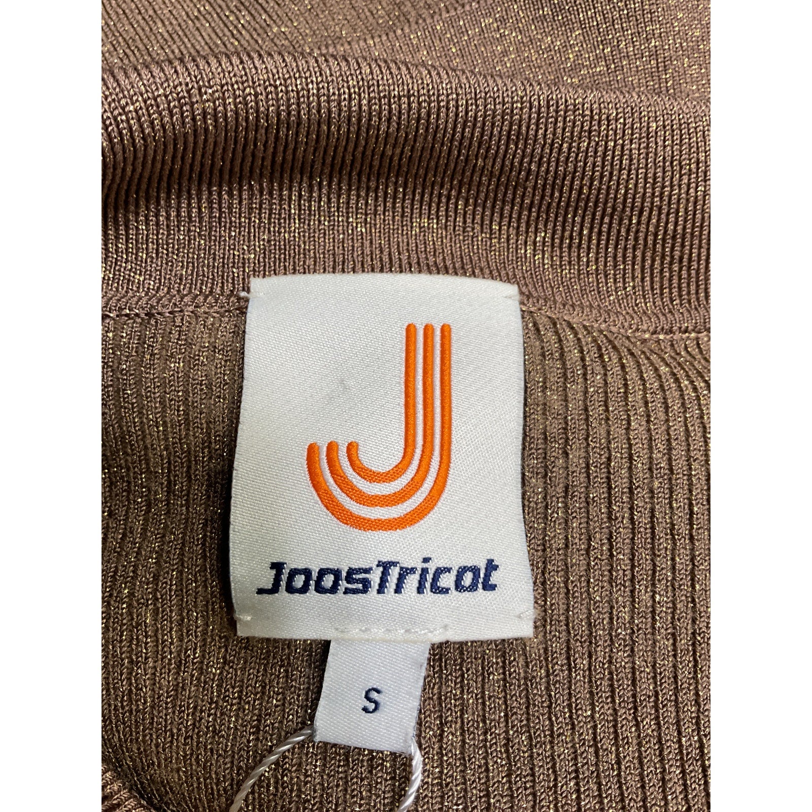 Joostricot Long Sleeve Brown Viscose Polo Sweater Size S