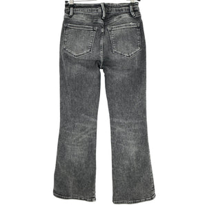 Frame Washed Gray Le One Crop Mini Boot Denim Jeans Size 1