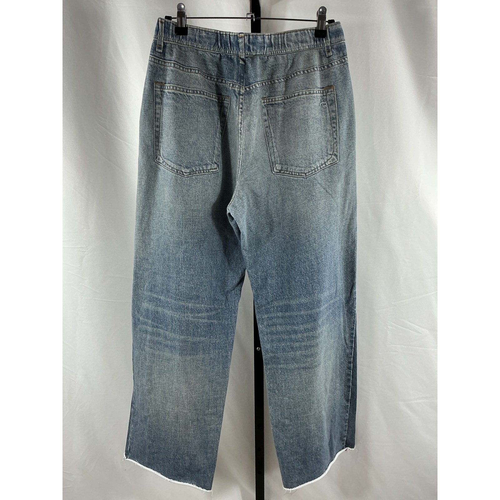 Rag & Bone 'Miramar' Blue Cotton Wide-Leg Jeans Size M