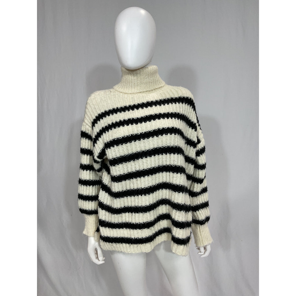 Line & Dot 'Ariel' White Turtleneck Knit Sweater Size S