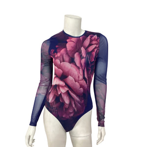 Cami Nyc Sheer Macro Floral Brooks Bodysuit Size S NWT
