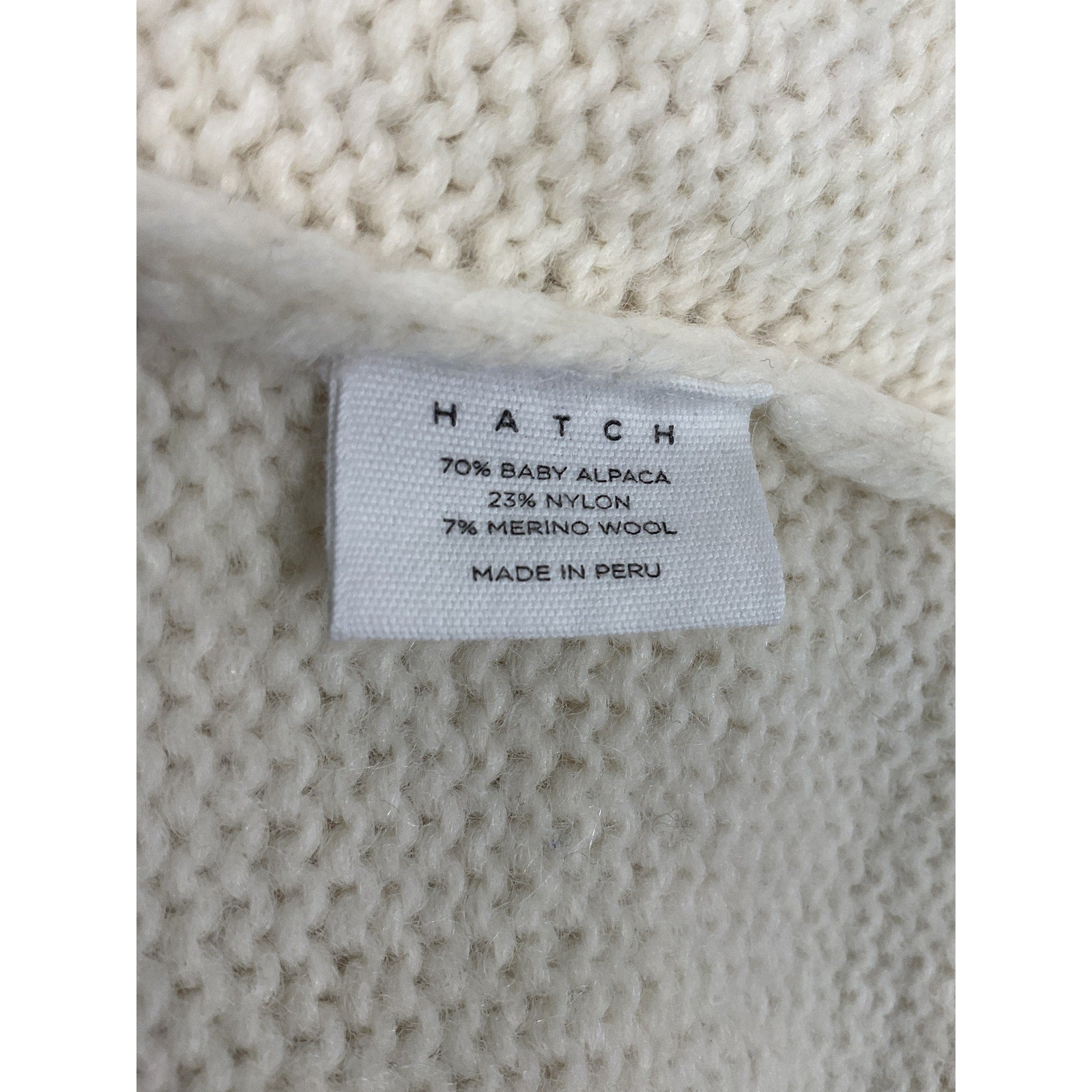 Hatch 'The Noemi' White Long Sleeve Sweater Size 2