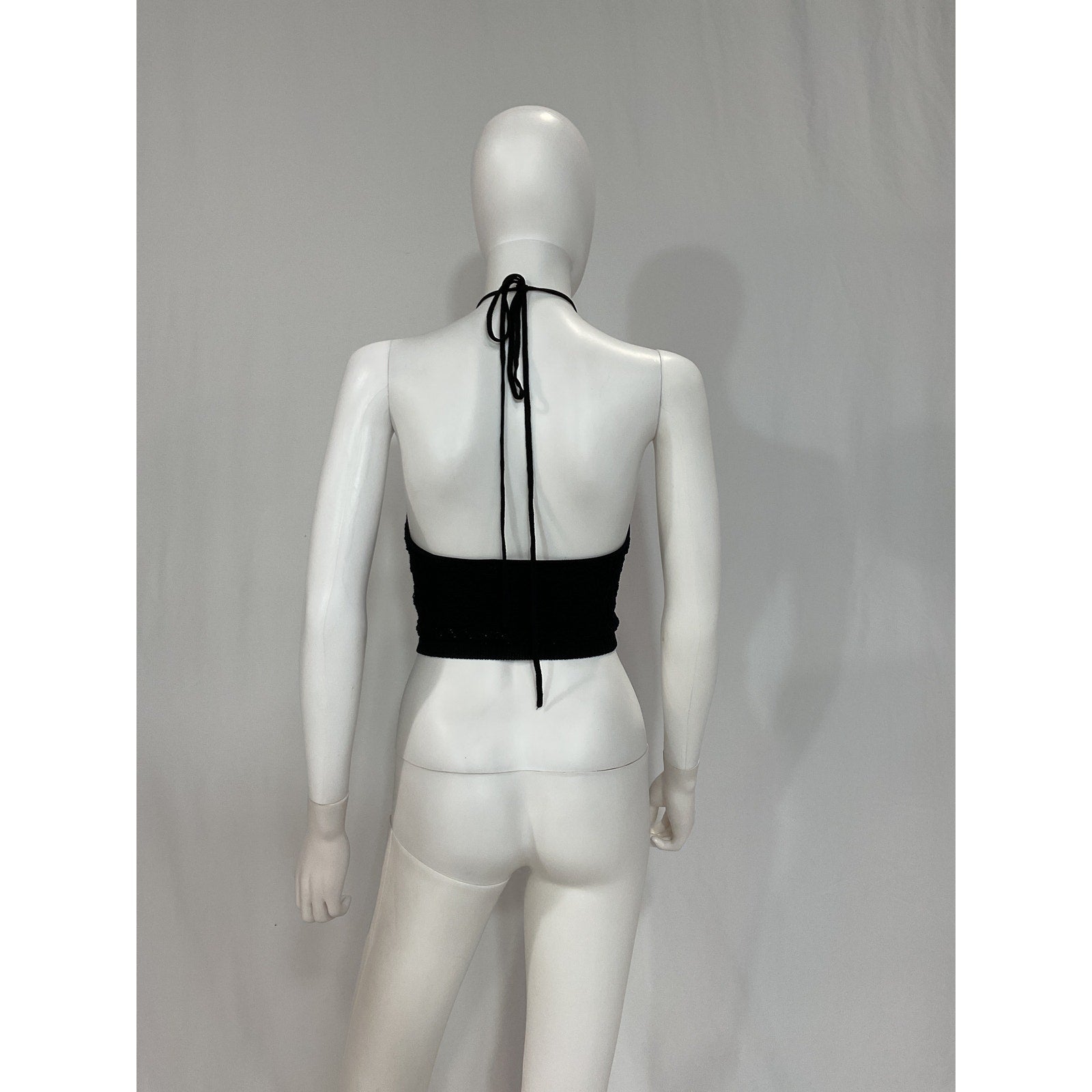 Ronny Kobo 'Beres' Black Crochet Knit Top Size S