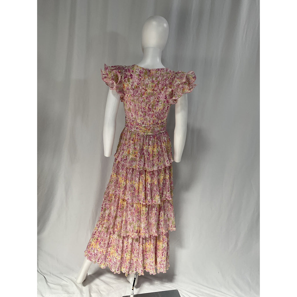 Astr The Label 'Emporia' Pink Keyhole Cut Out Georgette Dress Size S