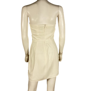 Sau Lee Embroidered White Fleur Dress Size 4