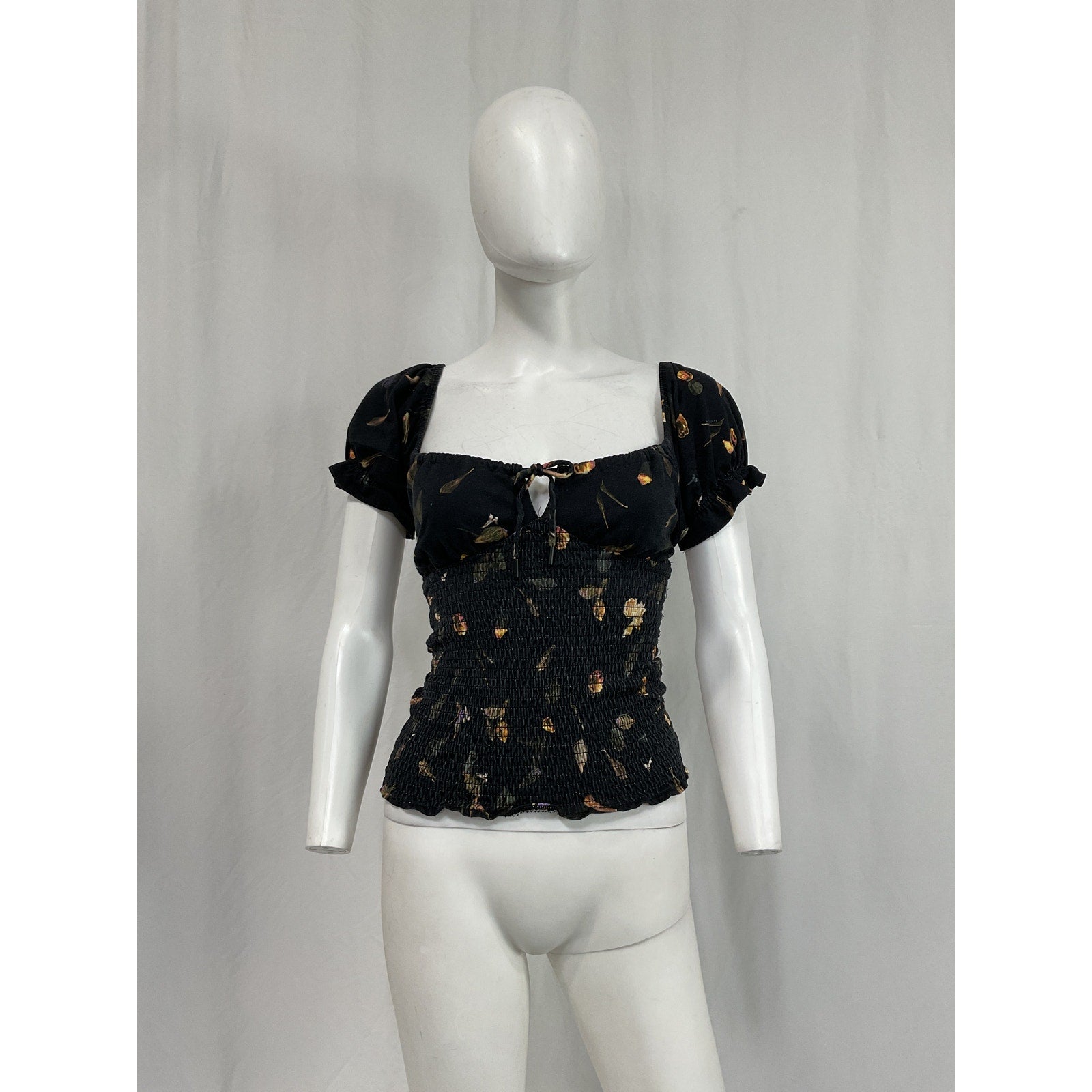 Allsaints 'Martha' Black Cotton Mutare Top Size 4