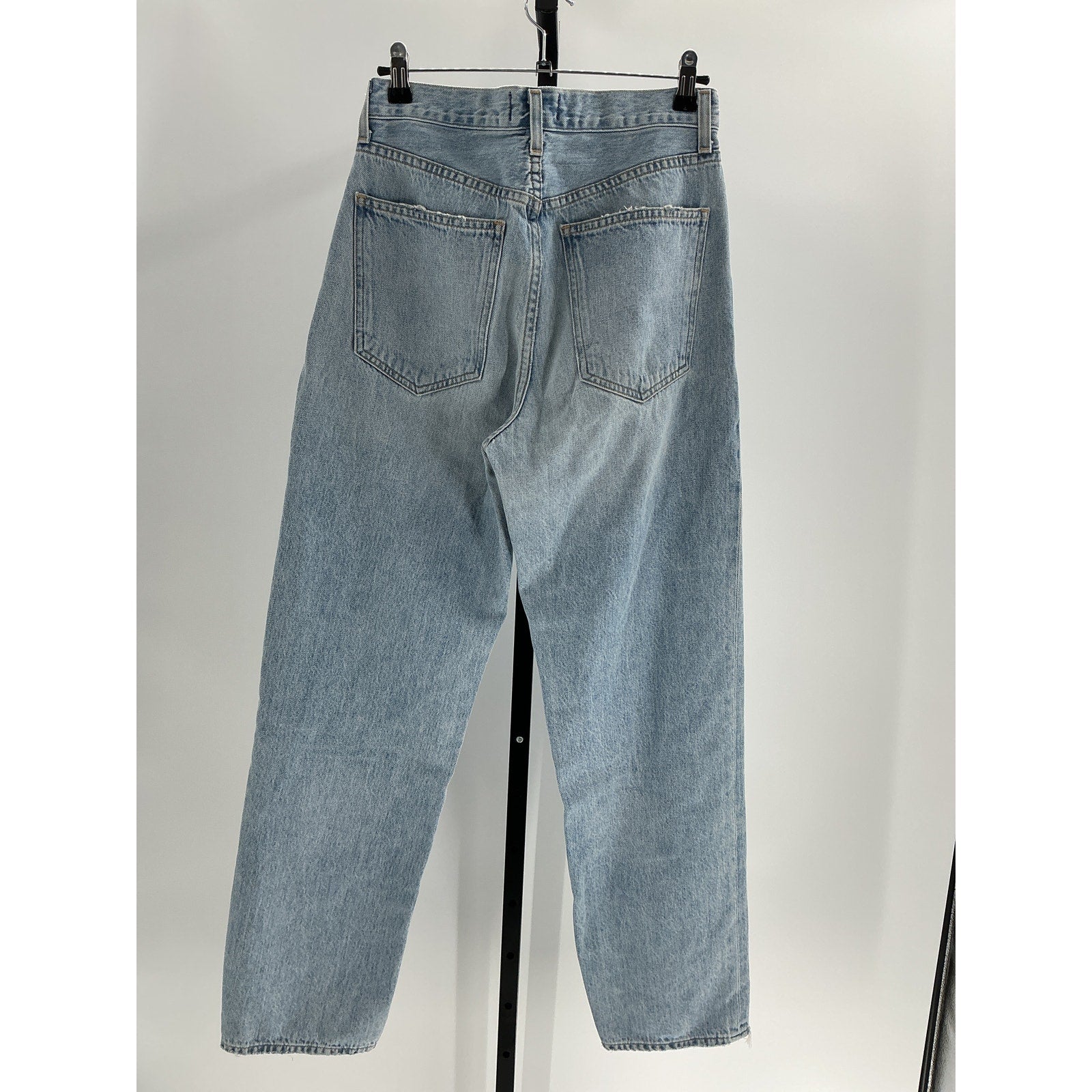 Agolde Criss Cross Blue Cotton Upsized Jean Size 25