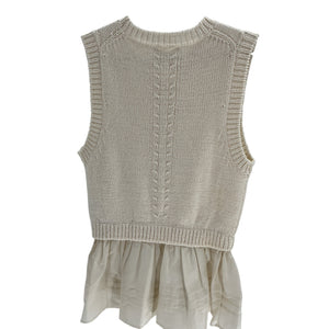 Ulla Johnson Knit Ivory Edda Knit Top Size S