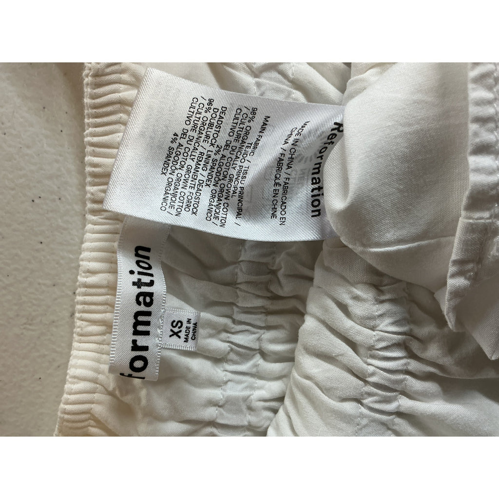 Reformation 'Kathleen' White Cotton Dress Size XS
