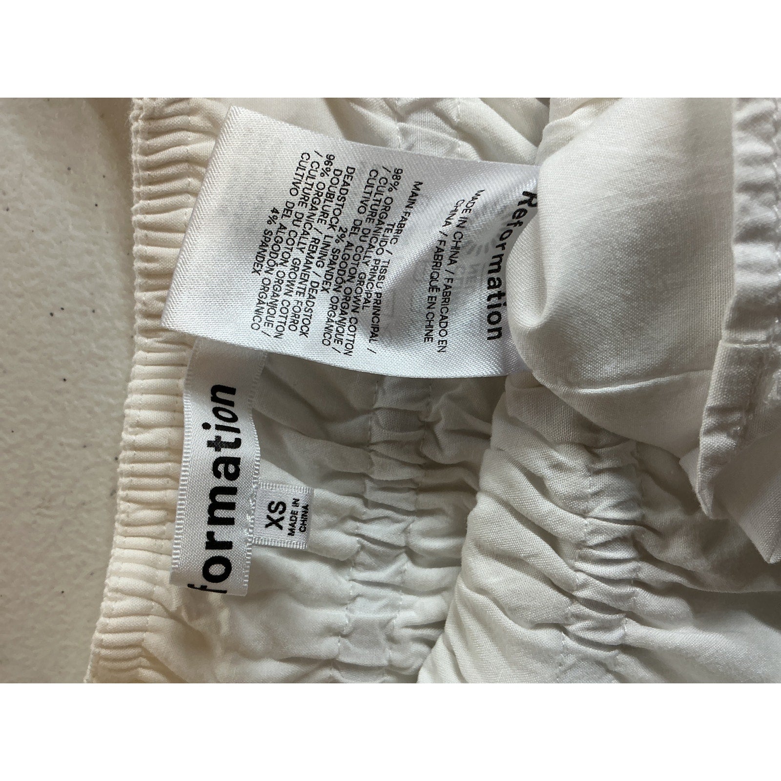 Reformation 'Kathleen' White Cotton Dress Size XS
