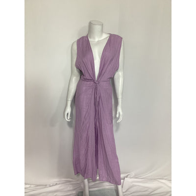 L*Space 'Down The Line' Purple Cotton Blend Cover Up Dress Size S