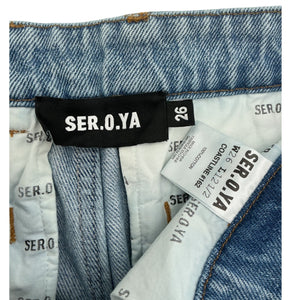 Ser.o.ya Distressed Blue Trelles Shorts Size 26