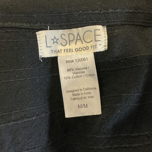 L Space Textured Black Daydream Tunic Size M