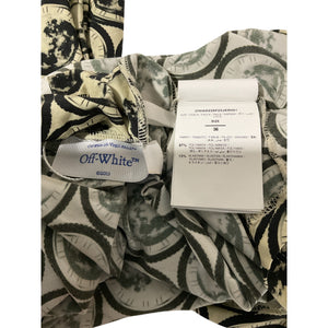 Off-White Cropped White Black Moon-Print Turtleneck Size 36 IT / 0 US