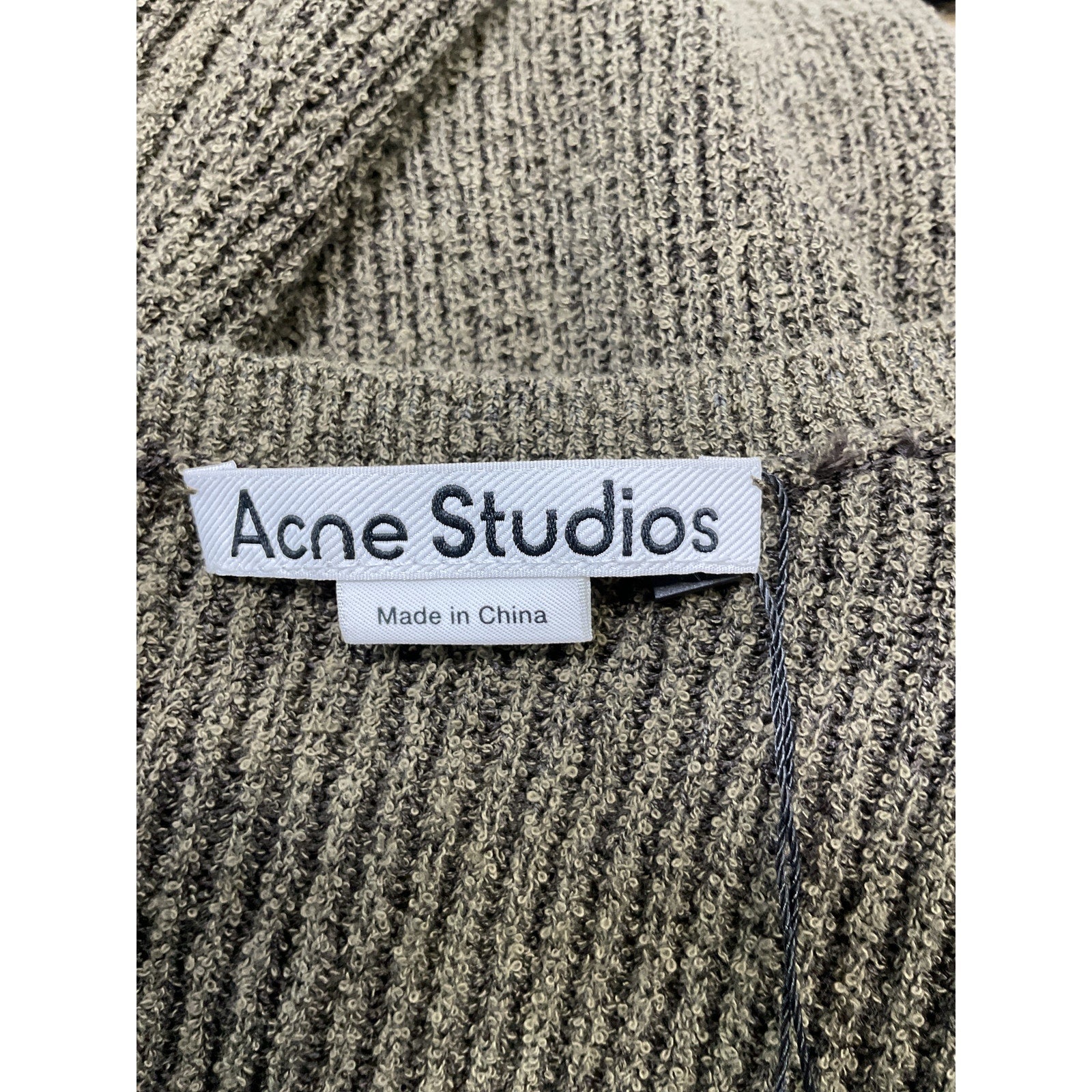 Acne Studios Long Sleeve 'Belted' Green Terry Cloth Dress Size S - NWT