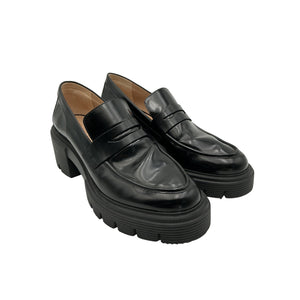 Stuart Weitzman Chunky Black Soho Loafers Size 10