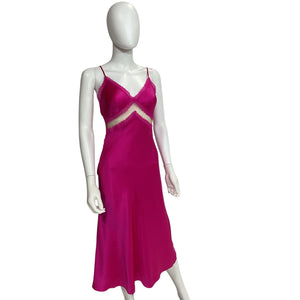 Cami Nyc Satin Neon Pink Delfina Slip Dress Size XXS