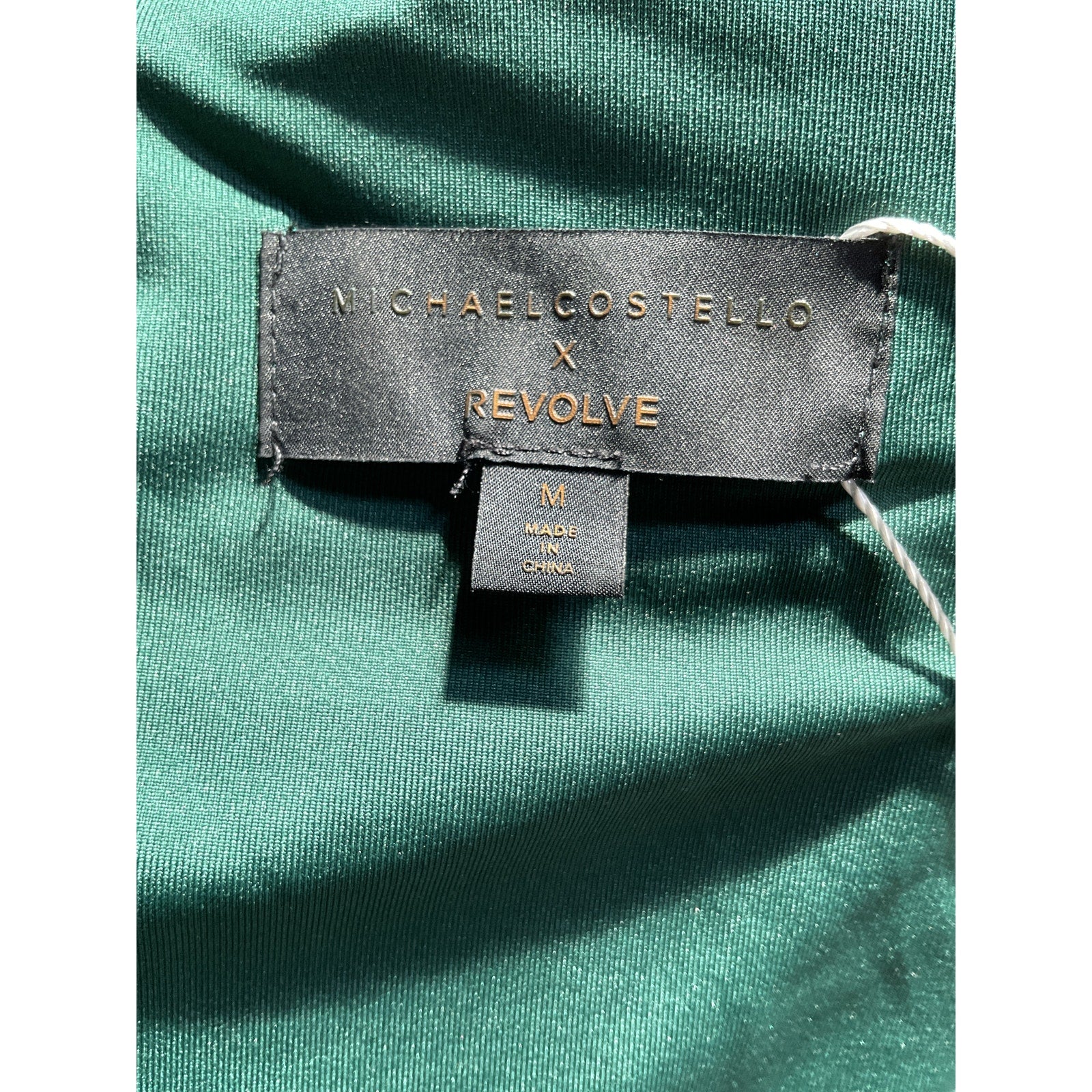 Michael Costello x Revolve 'Mr. Gibson' Green Rayon Mini Dress Size M