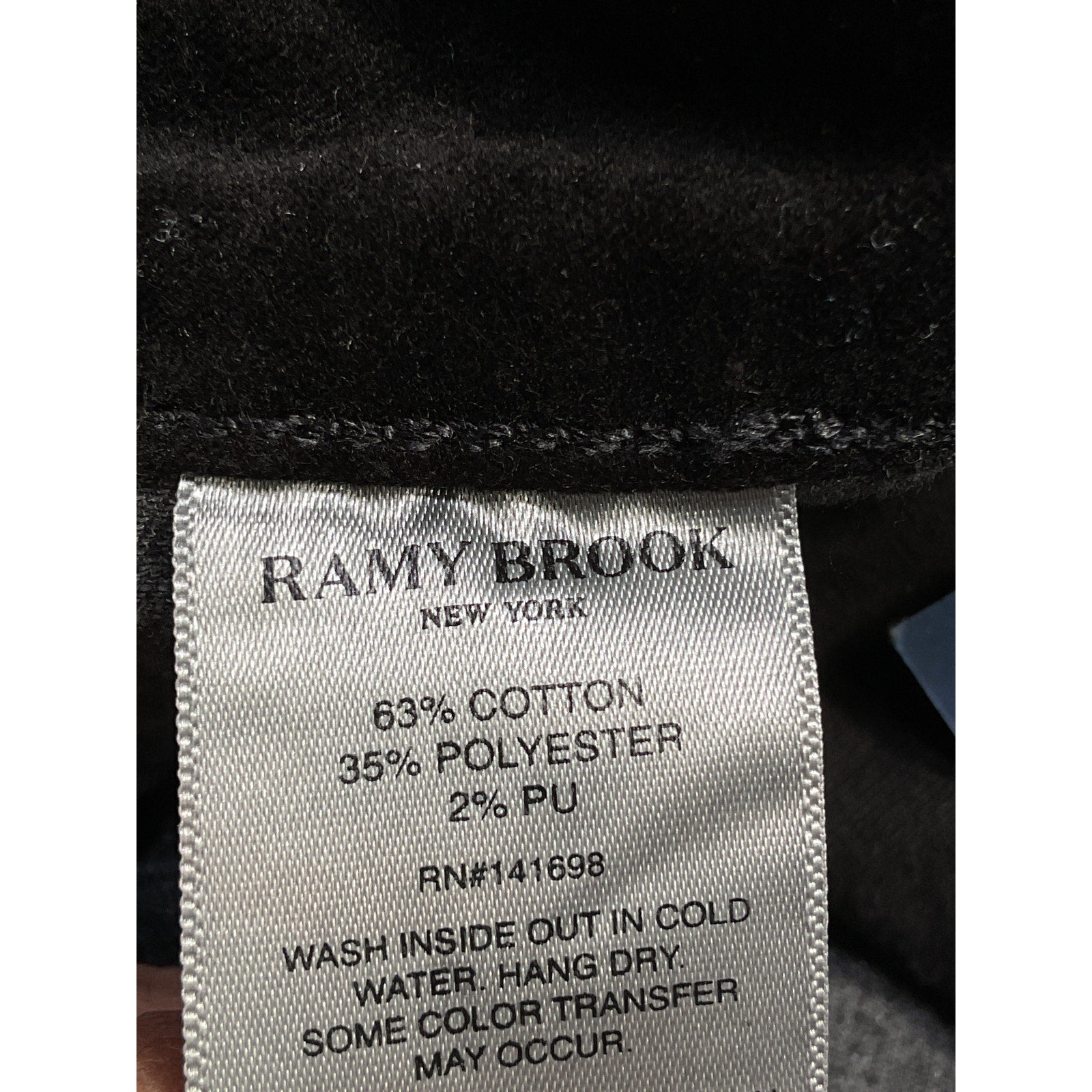Ramy Brook 'Helena' Black High-Rise Velvet Flare Pant Size 26 - NWT