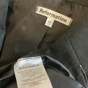 Reformation Tailored Black Billie Vest Size XS