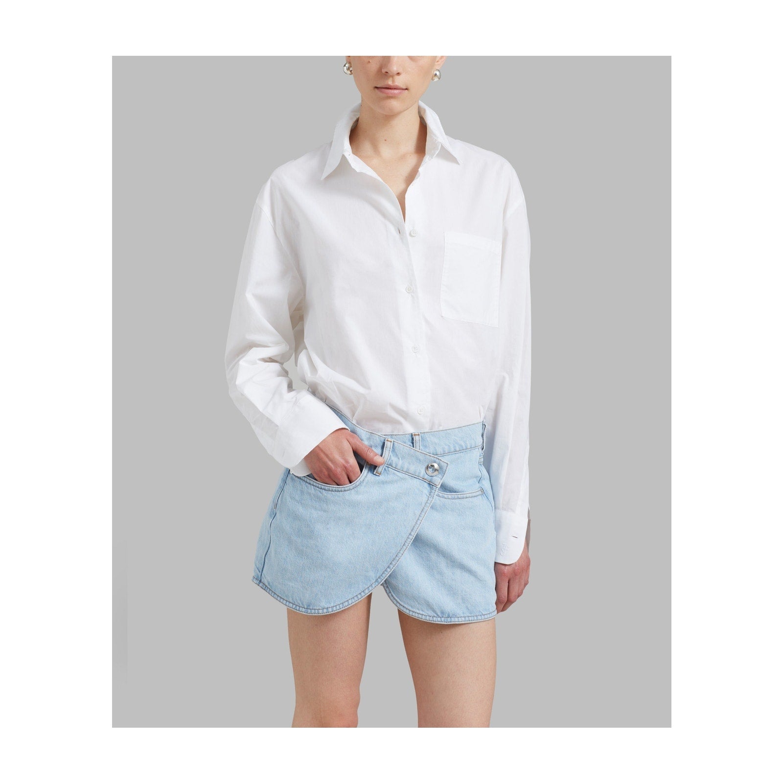The Frankie Shop 'Coperni' Blue Denim Mini Skirt Size M - NWT