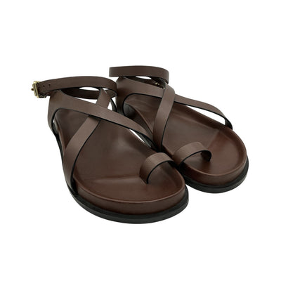A Emery Strappy Brown Jalen Sandals Size 10
