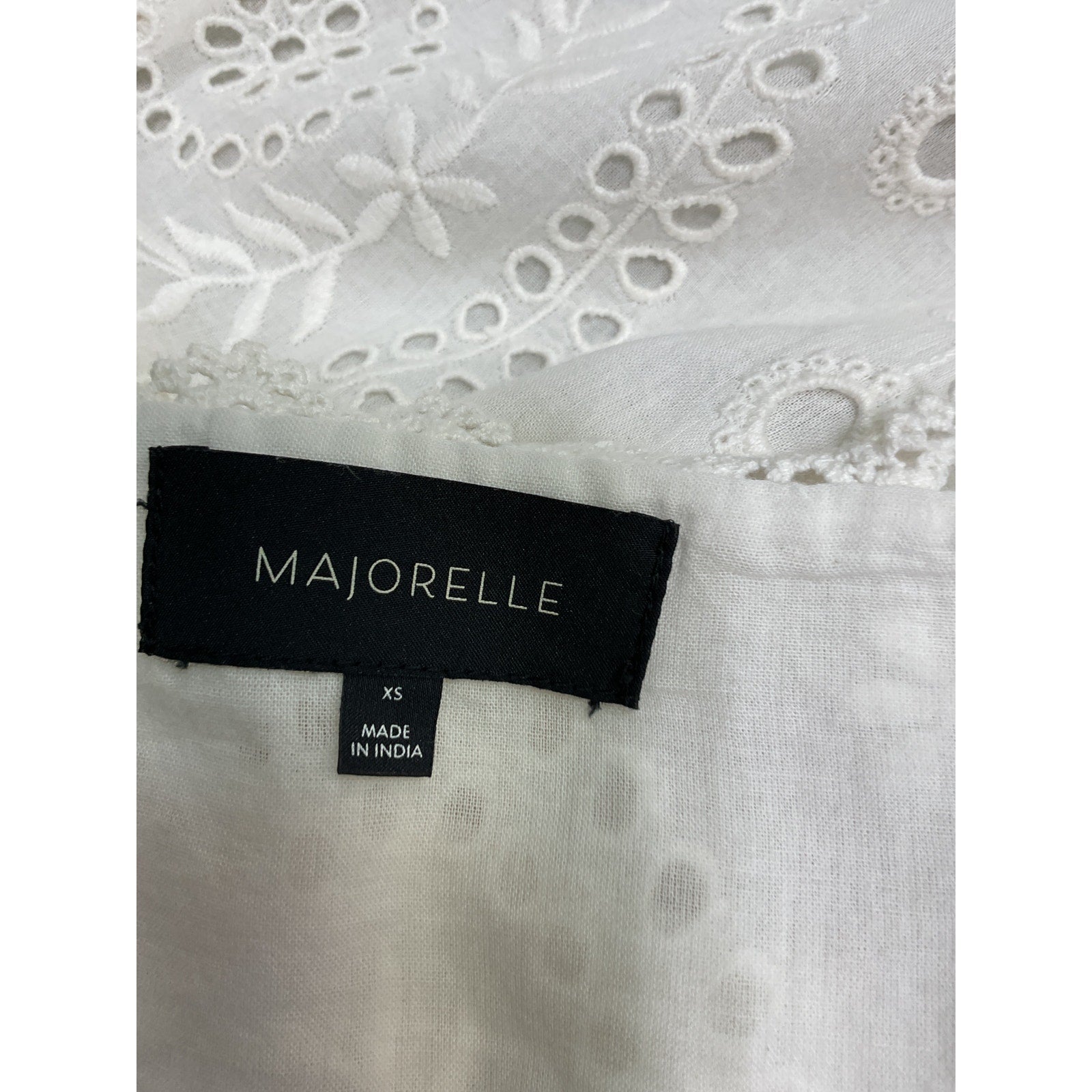 Majorelle 'Lizzy' White Cotton Mini Dress Size XS