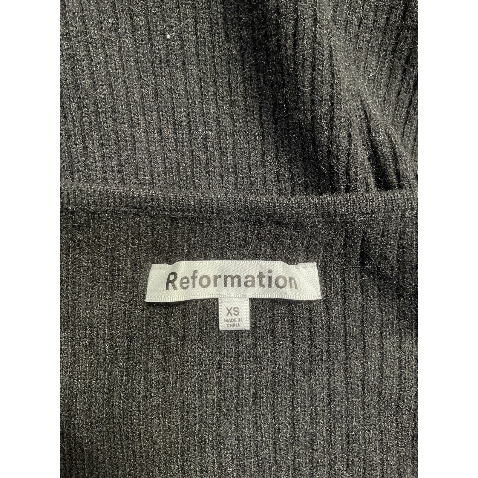 Reformation 'Autumn' Black Cashmere Sweater Mini Dress Size XS